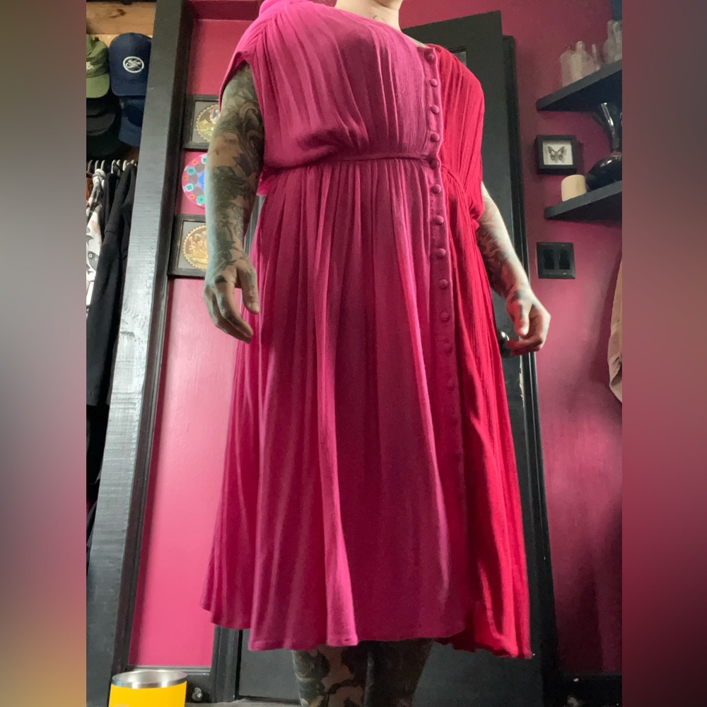 Tamara Malas Penelope Dress Hot Pink/Cherry 6/8 M/L Like New - Picture 2 of 6